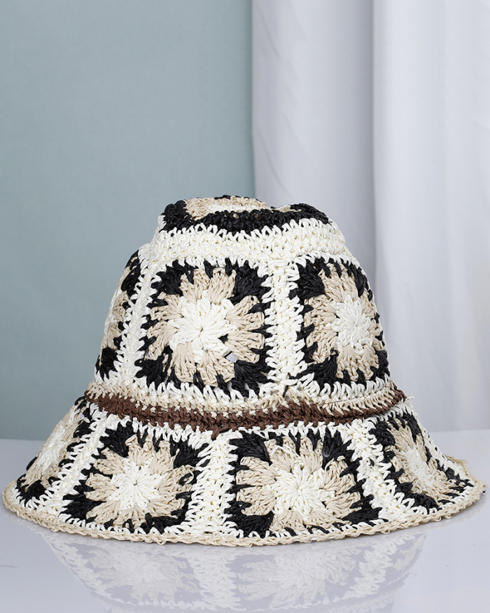 Bohemian Wind Papyrus Large Shade Fisherman's Hat Travel Sunblock Sun Hat Beach Straw Hat Wholesale Folding