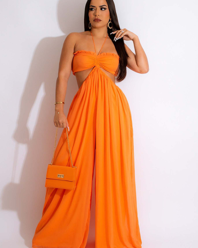 Chiffon Women Summer Hot Loose Style Jumpsuit Hot Sale