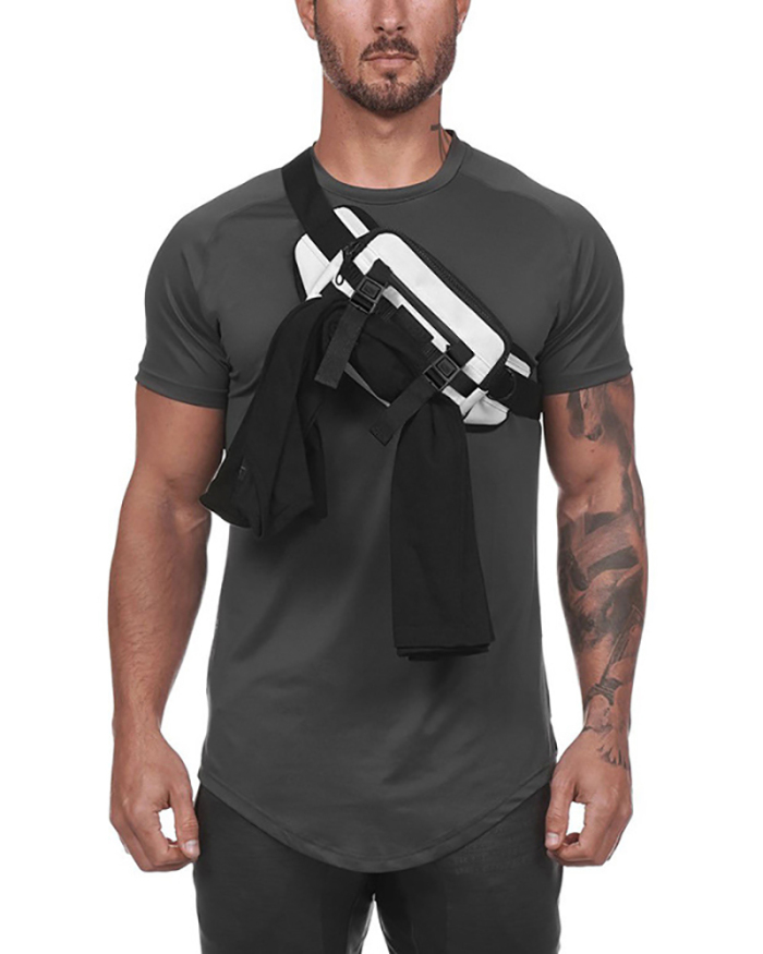 Tactical Crossbody Bag Multi-Functional Storage Close-Fitting Shoulder Bag Men's Outdoor Running Chest Bag Mobile Phone Bag