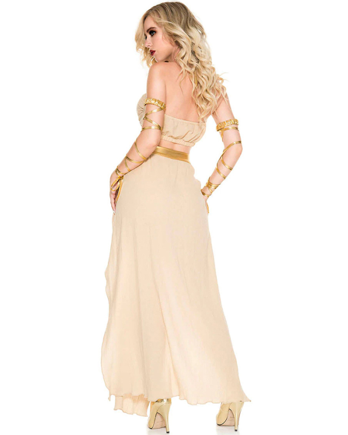 Court Queen Costume Halloween Sexy Cleopatra Dress Greek Costume