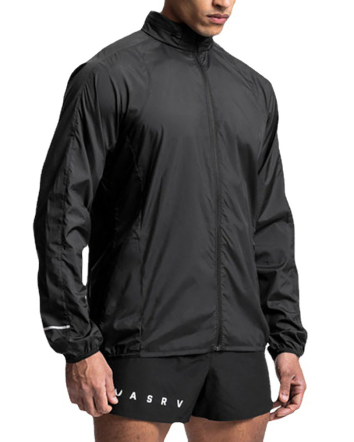 Men's Long Sleeve Zipper Hoodies Sports Coat  White Black M-3XL