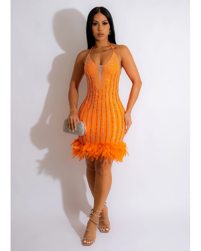 Sequin Women Sleeveless Party Dress