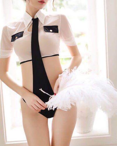 Hot Student Policewoman Career Uniform Set