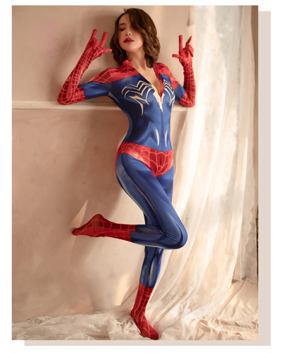 Spider-Man sexy uniform sexy tight one-piece erotic lingerie open crotch Costume