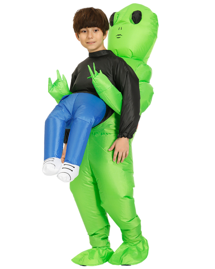 Green Alien Inflatable Costume Party Spooky Costume