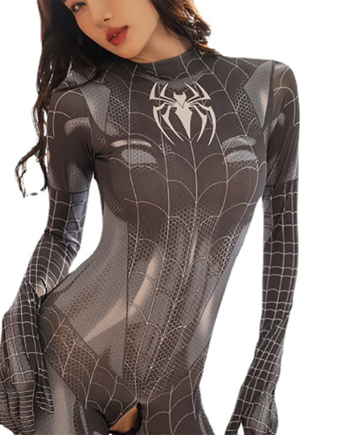 Erotic lingerie uniform Spider-Man tights Halloween Costume