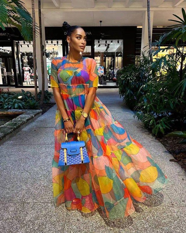 Floral Printed Vacation Long Dress S-XXL