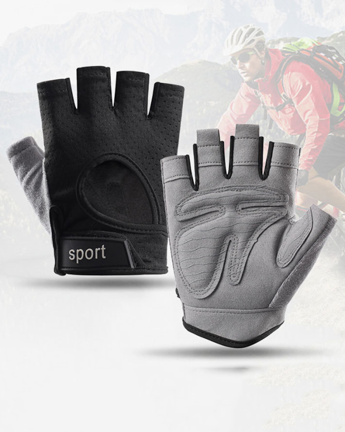 Cycling Gloves Men's And Women's Half-Finger Non-Slip Breathable Shock Absorbent Equipment Gym Bike Outdoor Sports Gloves