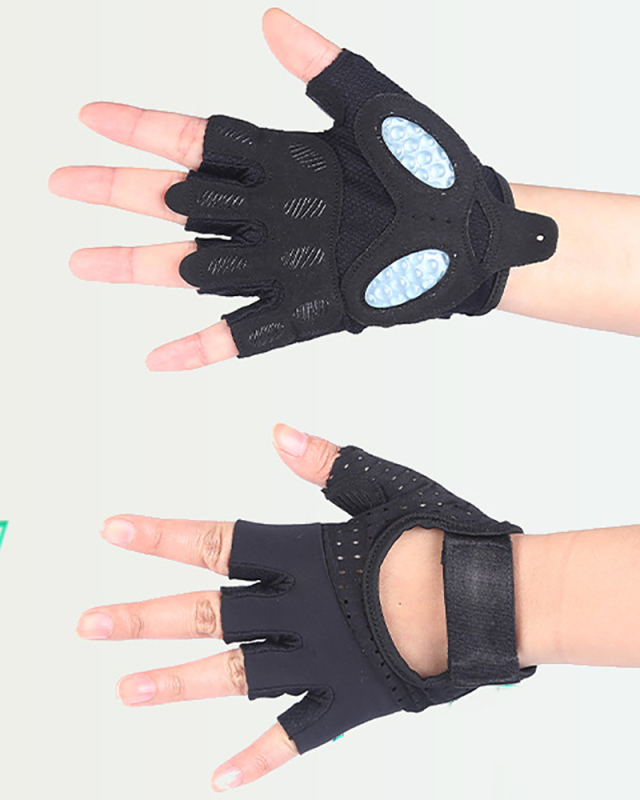 Cycling Breathable Half-Finger Fitness Gloves Gray Pink Black S-L