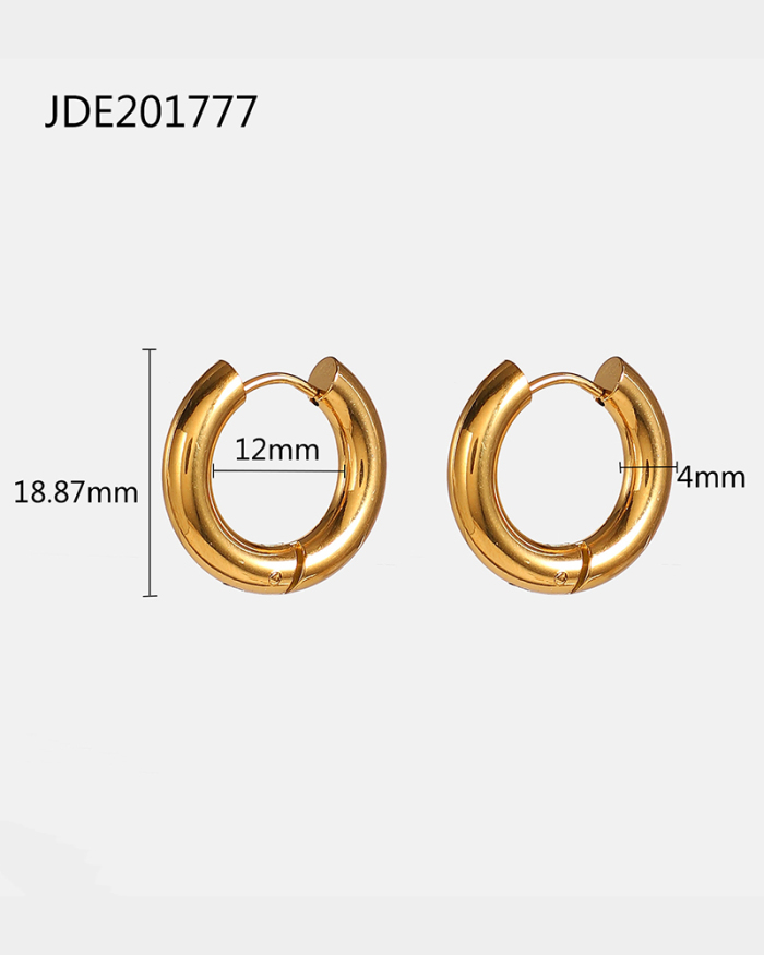 18k Gold Stainless Steel Geometric Earrings Accessories