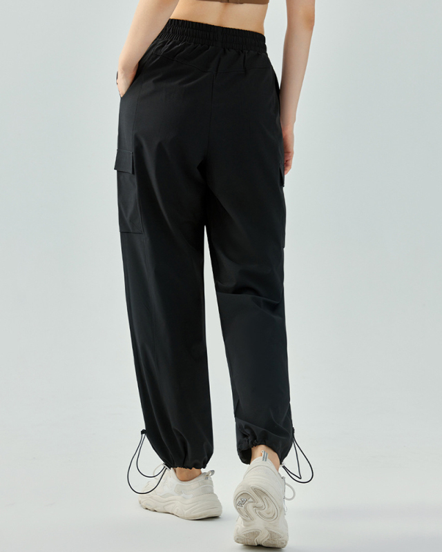 Hot Sale High Waist Wide Leg Loose Sports Casual Sports Pants Gray Apricot Purple Black S-XL