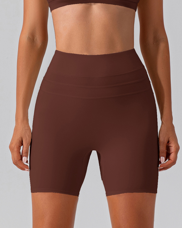 Women New High Elastic Yoga Sports Shorts S-XL