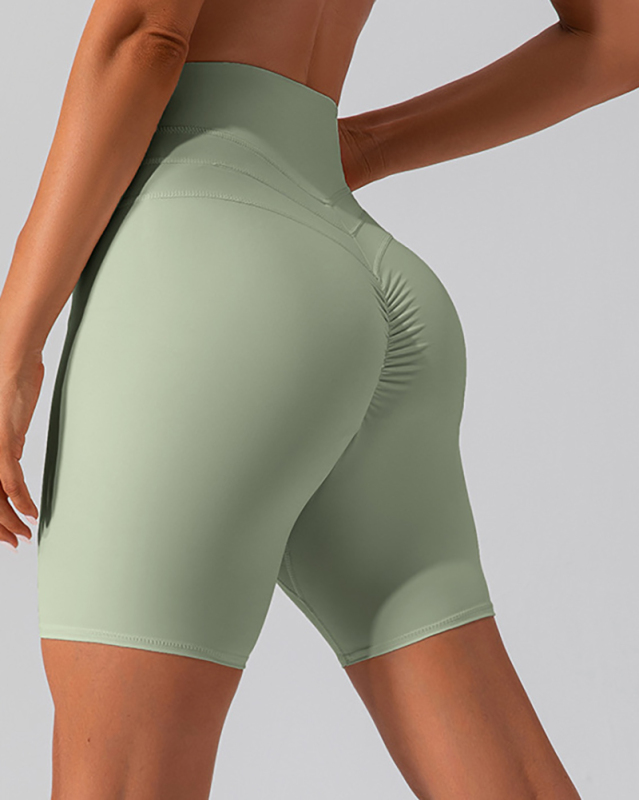 Women New High Elastic Yoga Sports Shorts S-XL