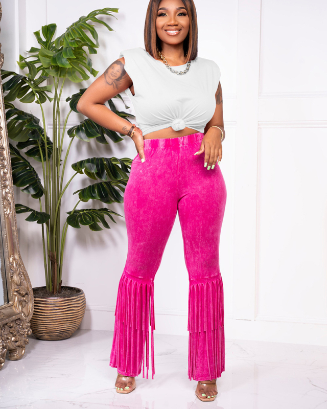 Women New Fashion Short Sleeve Tops and Long Pant Two Piece Set