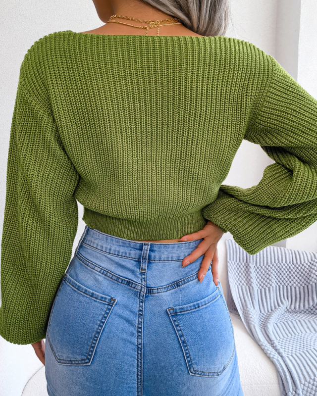 Knitted Short Cute Girl Fashion Sweater Tops