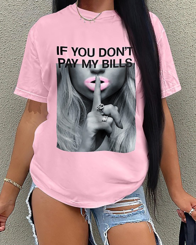 Printed Women Short Sleeve T Shirt