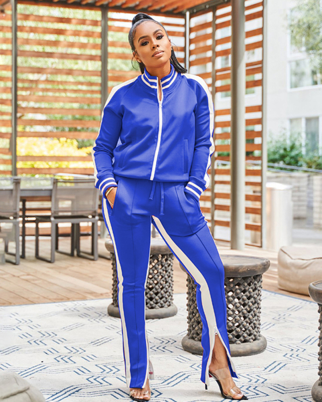 Hot Sale Long Sleeve Women Open Shoulder Sports Casual Pants Sets Two Pieces Outfit Black Rosy Yellow Orange Green Light Green Blue S-2XL