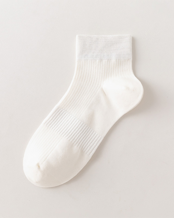 New Solid Color Short Men's Breathable Socks