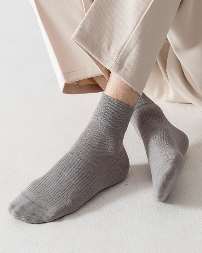 New Solid Color Short Men's Breathable Socks
