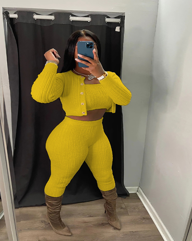 New Winter Fashion Sweater Three Piece Outfits S-XXL