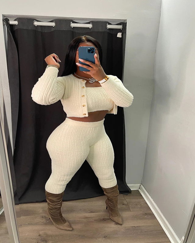 New Winter Fashion Sweater Three Piece Outfits S-XXL