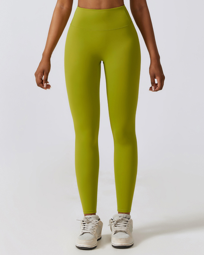 Women Solid Color Quick Dry Slim Yoga Bottoms Pants S-XL