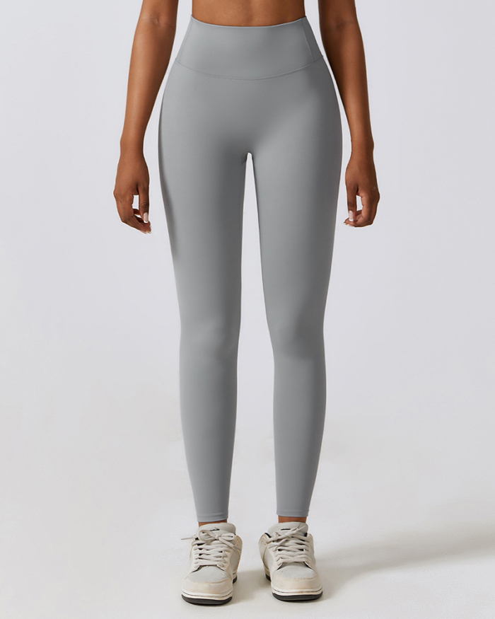 Women Solid Color Quick Dry Slim Yoga Bottoms Pants S-XL