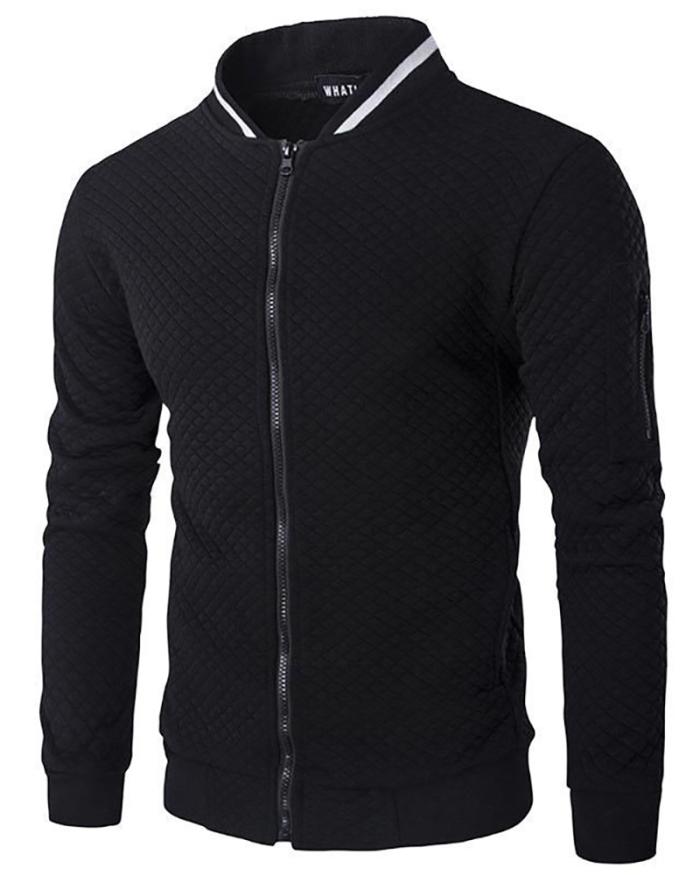 Men's Sports Casual Fashion Long Sleeve Outside Wear Coat White Gray Black Blue Wine Red S-3XL