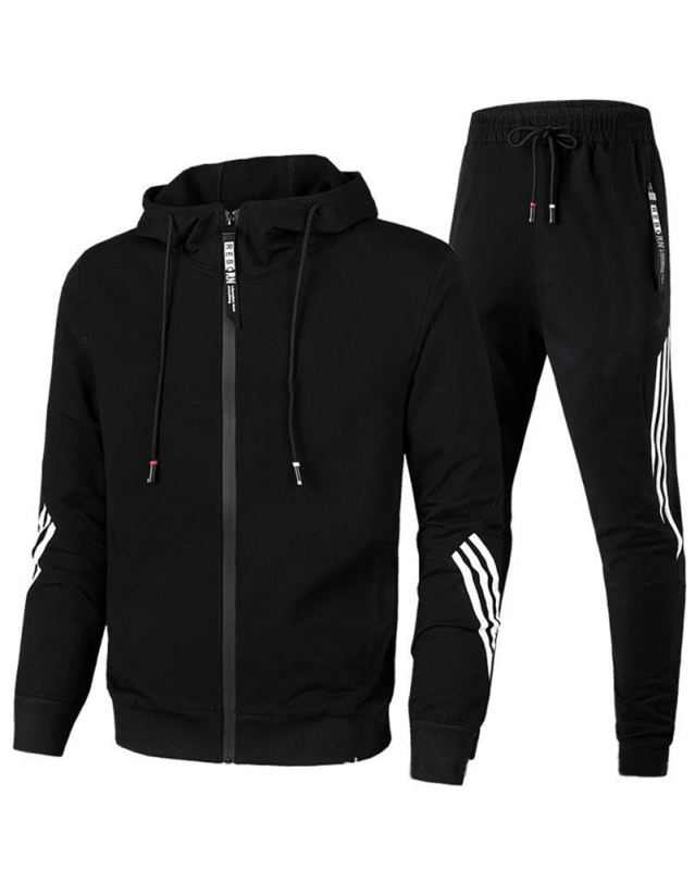 Men's Long Sleeve Casual Hoodies Sports Coat Loose GYM Pants Two-piece Sets Black Gray Yellow White Red Navy Blue S-4XL