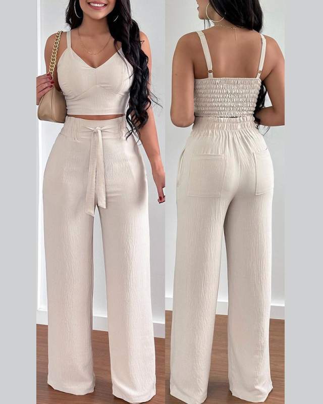 Women Printed Solid Color Slim Vest High Waist Florals Pants Sets Two Pieces Outfit Black Apricot Yellow Purple Rosy Yellow Green Red S-2XL