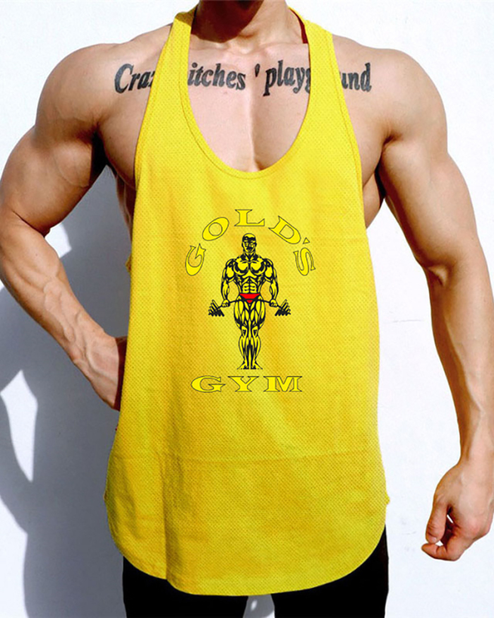 Men's Skinny Straps Quick Dry Sports Fitness Loose Sexy Sleeveless T-Shirt Muscle Training Jersey Vest M-2XL