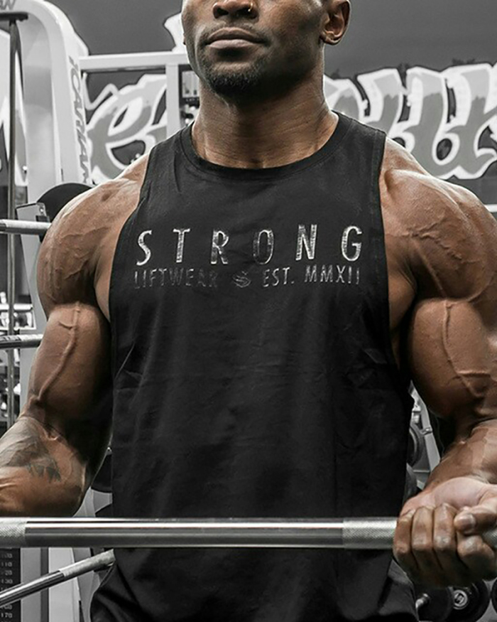 Strong Men's Sleeveless T-shirt Sports Fitness GYM Vest M-3XL