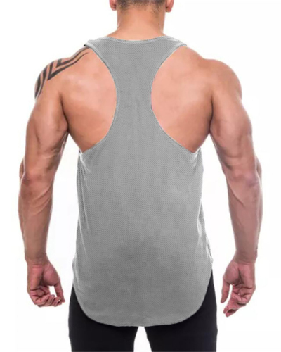 Men's Fitness Mesh Breathable Quickly Dry Training Vest White Yellow Red Gray Green Black Blue M-2XL