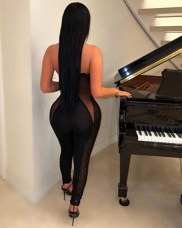 Mesh Sequin Women New Jumpsuit Hot Sale S-XXL
