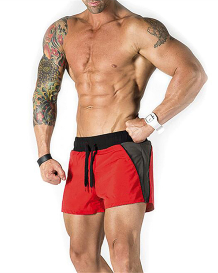 Hot Sale Mini Colorblock Summer Men's Thin Quick Dry Sports Outdoor Shorts Red Green Black Blue M-2XL