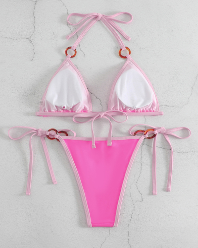 Pink Women Fashion Hot Swimwear S-L