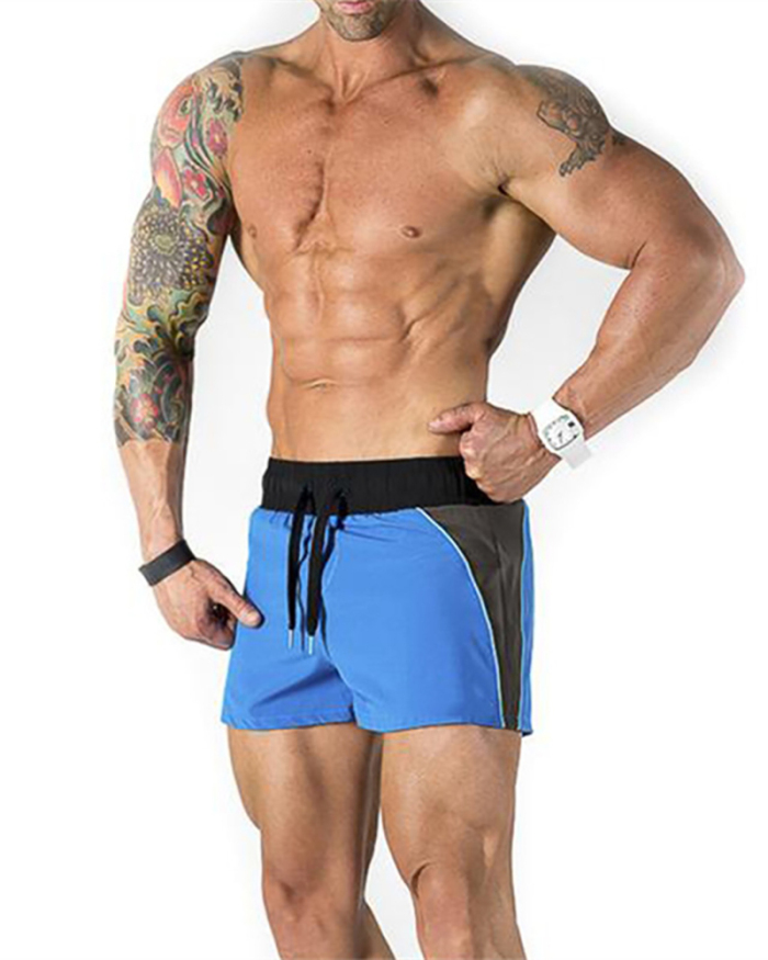 Hot Sale Mini Colorblock Summer Men's Thin Quick Dry Sports Outdoor Shorts Red Green Black Blue M-2XL