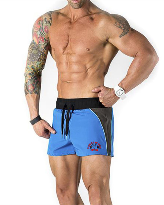 GYM Fitness Men's Summer Thin Sports Shorts Red Green Black Blue M-2XL