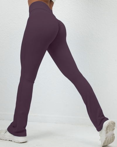 Yoga Sports Wide Leg High Waist Dance Training Fitness Pants S-L