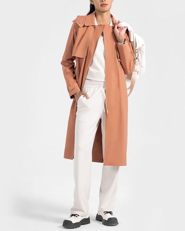 Autumn Winter New Fashion Loose Breathable Waterproof Outdoor Cinch-Back Rain Rebel Jacket 2-8