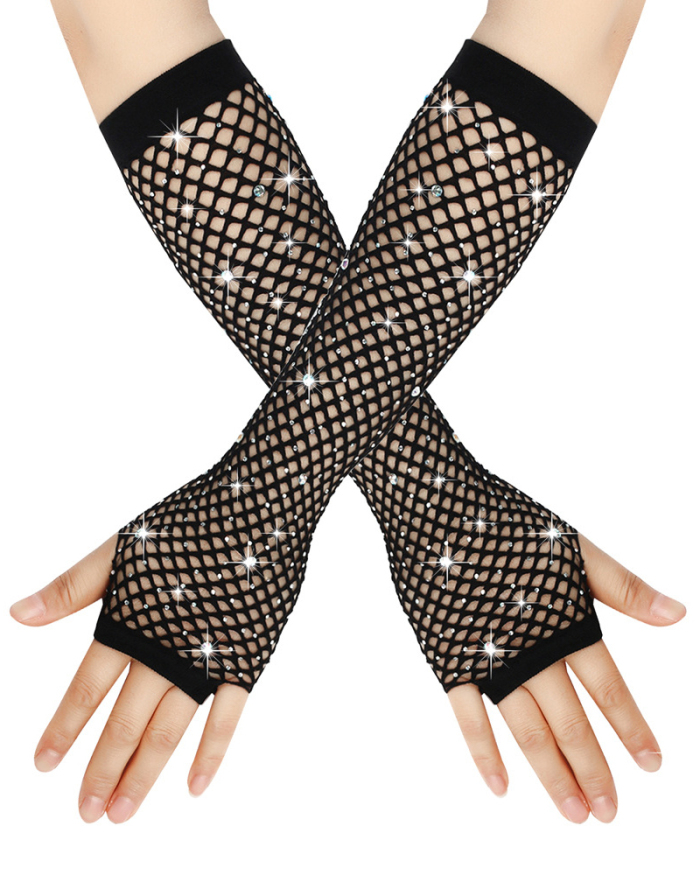 Diamond Fishnet Gloves