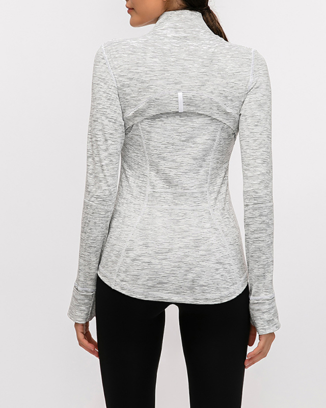 Hot Sale Lulu Feeling Autumn Slim Long Sleeve Outdoor Running Coat 2-12