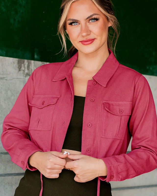 Fashion Casual Versatile Double Pocket Loose Shirt