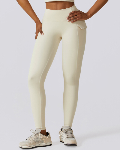 Women Quick Dry Side Pocket Running Riding Sports Pants S-XL