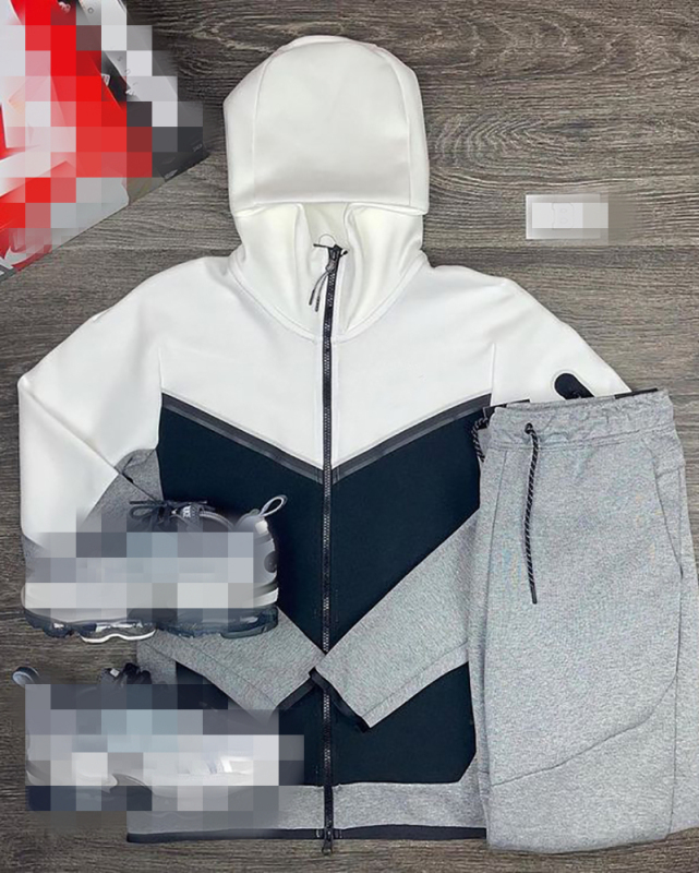Men's Long Sleeve Colorblock Fashion Two Piece Sports Pants Sets