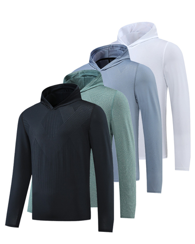 Quick Dry Breathable Hoodies Outdoor Fitness Men's Top M-3XL