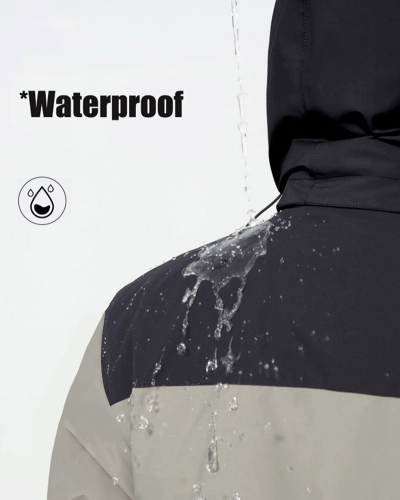 Detachable Two Piece Sets Windproof Waterproof  Inside Fleece Men's  Long Sleeve Jacket S-4XL