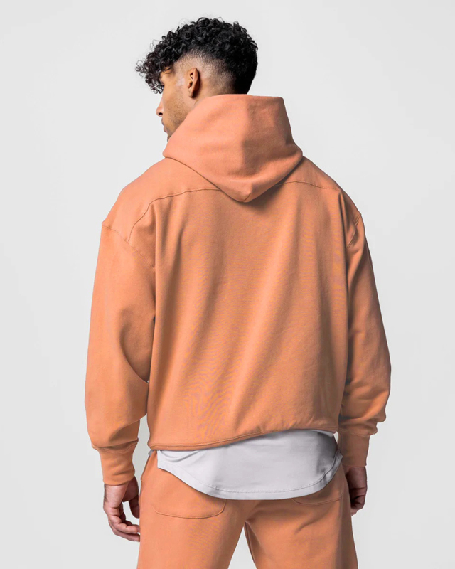 Hot Sale Fashion Men's Running Fitness Long Sleeve Pullover Hoodies Side Pocket Pants Two Pieces Set S-2XL