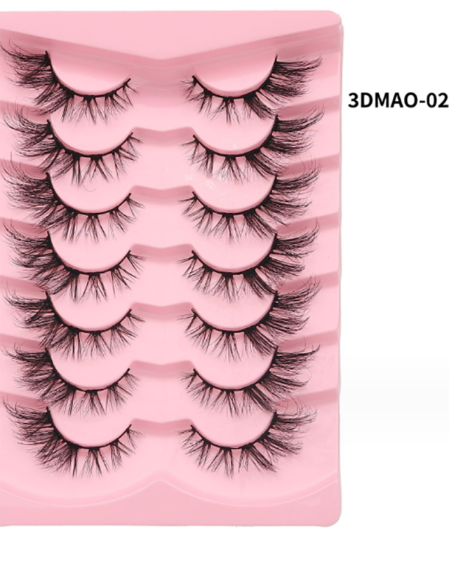 7 Pairs Fox Cat Eye Slanted False Eyelashes