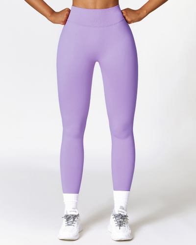 Seamless Knit Nylon Spandex High Elastic Yoga Pants S-L
